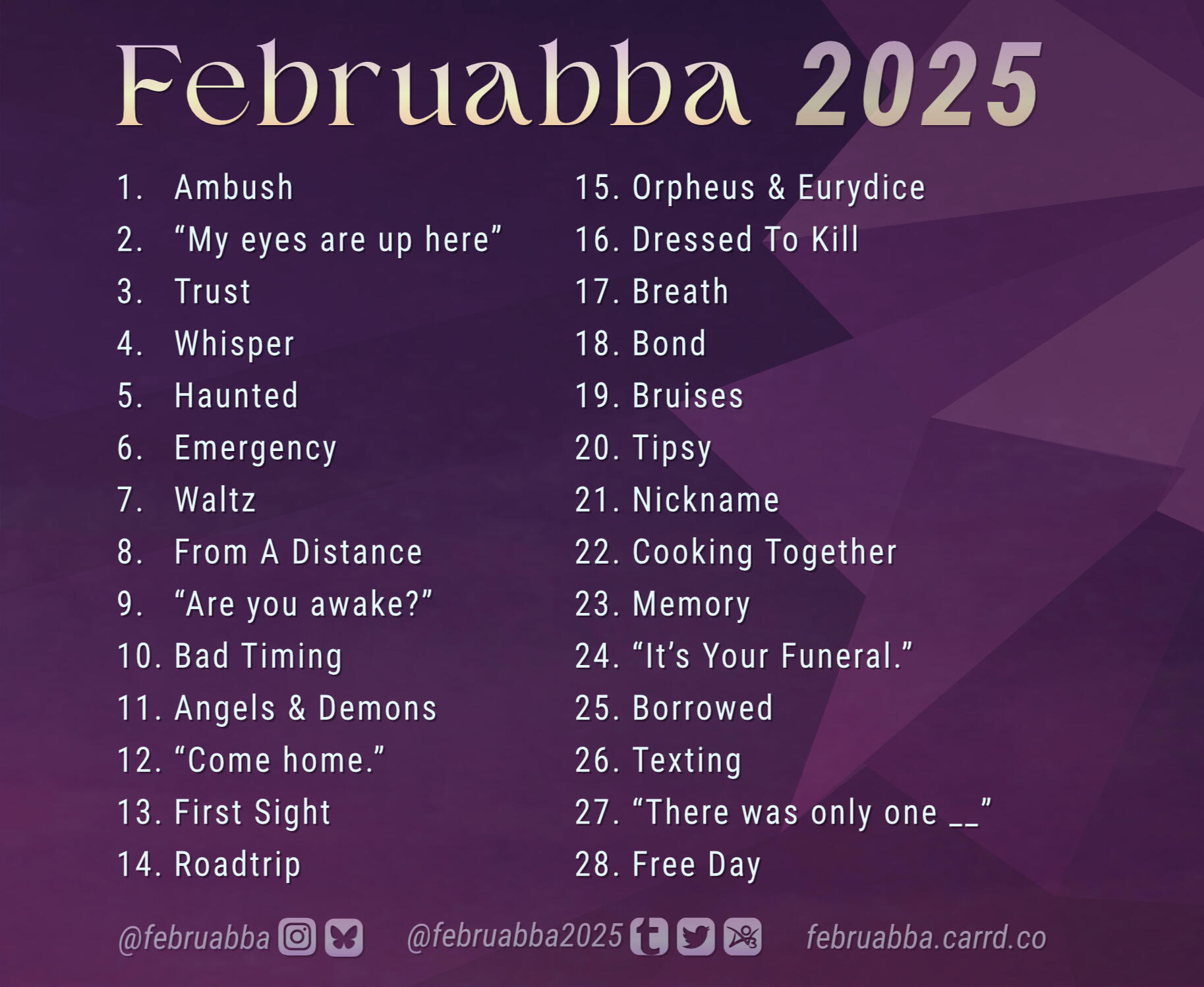 Februabba prompts